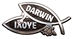 Procreation Fish Car Emblem - DARWIN variation (pack of 10) - 2145-PQD