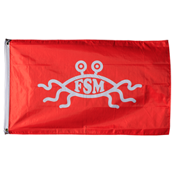 60" Flying Spaghetti Monster Flag (single) flying spaghetti monster,fsm, fish,bobby henderson,flag