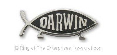 Darwin Fish Lapel Pin (silver finish) darwin,darwin fish, lapel pin, badge