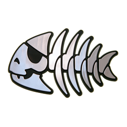 Jolly Pirate Fish Car Emblem Magnet (pack of 10) 
