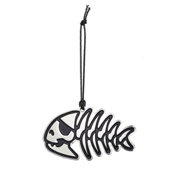 Jolly Pirate Fish Bones Ornament (silver finish) Bobby Henderson,fsm,flying spaghetti monster, pirate, ornament