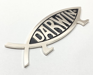 5" Metal Darwin Fish Car Emblem (single) metal,darwin,car,emblem,plaque