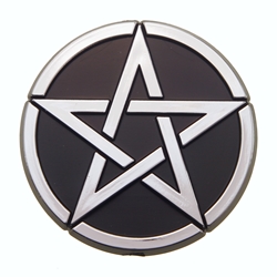 2.5" Pentagram Car Emblem (pack of 10) pentagram,pentacle, car emblem,car sticker, car badge, badge