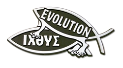 Procreation Fish Car Emblem - EVOLUTION variation (pack of 10) procreation, fish,car emblem,car badge,car plaque,car sticker, sticker