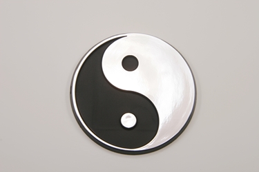 Yin Yang Car Emblem - 2.5" (Pack of 10) yin yang, car badge, badge